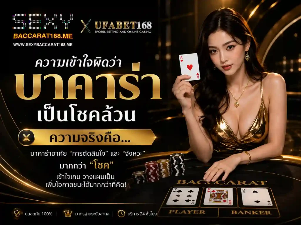 ความเข้าใจผิดว่า บาคาร่า เป็นโชคล้วน