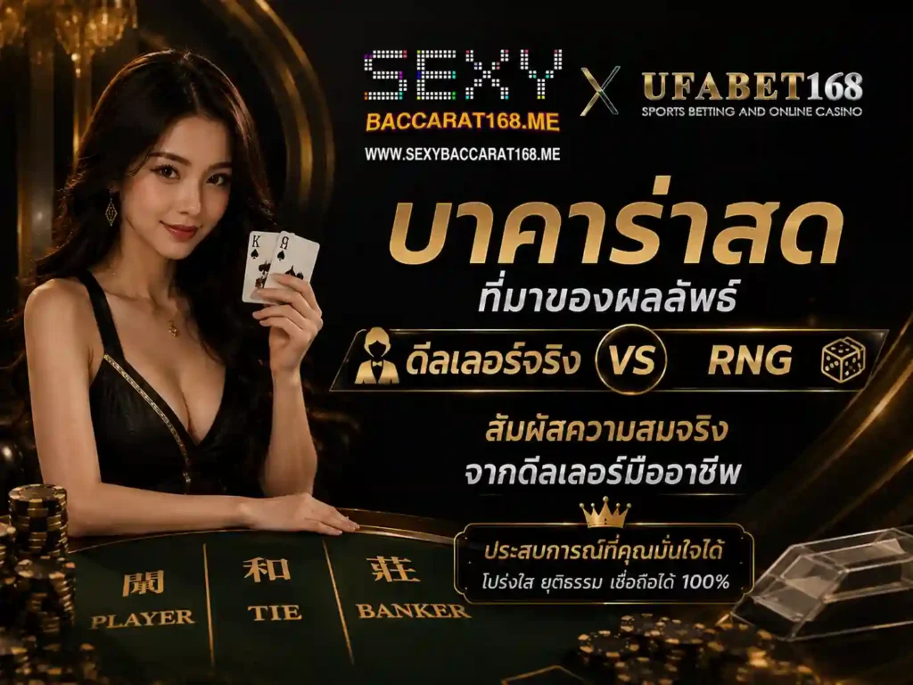 บาคาร่าสด ที่มาของผลลัพธ์ ดีลเลอร์จริง vs RNG