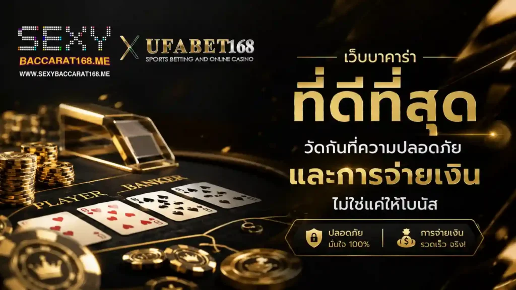 เว็บบาคาร่า ที่ดีที่สุด วัดกันที่ความปลอดภัยและการจ่ายเงิน